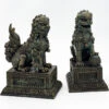 Ancient Guard Chinese Guardian Lion Fu Foo Dog Statuettes Bookends Pair -Knife Sales Store 5511 28866.1657130116