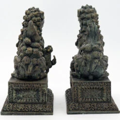 Ancient Guard Chinese Guardian Lion Fu Foo Dog Statuettes Bookends Pair -Knife Sales Store 5511 68240.1657130123