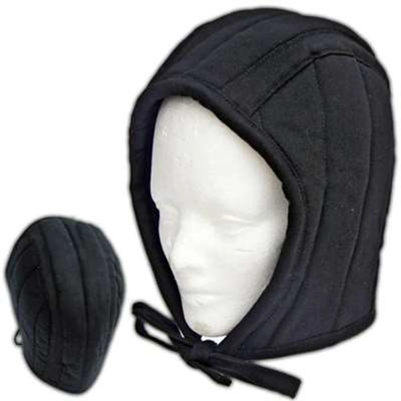 Cotton Padded Coif Arming Cap Black 3 Cotton Padded Coif Arming Cap Black - Image 2