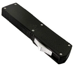 Steel Shadow Automatic Functional Black Textured Out The Front Drop Point OTF Knife W/ Belt Clip -Knife Sales Store 7632BK 03 51743.1693403368