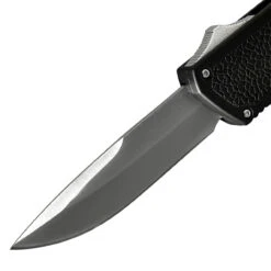Steel Shadow Automatic Functional Black Textured Out The Front Drop Point OTF Knife W/ Belt Clip -Knife Sales Store 7632BK 04 16163.1693403368