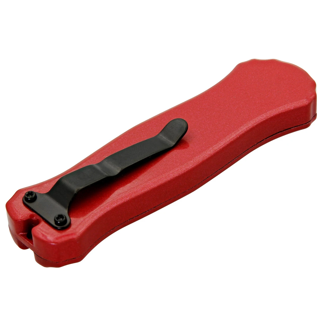 Red Fruit Automatic Mini California Legal Double Edge Out The Front OTF Knife W/ Contoured Handle & Belt Clip 7 Red Fruit Automatic Mini California Legal Double Edge Out The Front OTF Knife W/ Contoured Handle & Belt Clip - Image 5