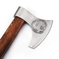 Warhorse High Carbon Steel Bearded Axe Sheesham Wood Burned Handle -Knife Sales Store AX2264 70650.1597171570