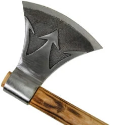 Split Seas Functional Hand Forged High Carbon Steel Outdoor Axe W/ Trident Motif -Knife Sales Store AXP3076 04 60714.1692805122