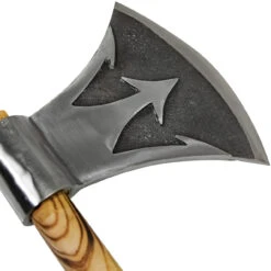 Briny Deep Hand Forged Large Two-Handed Outdoor Camping Functional Costume Axe W/ Trident Motif -Knife Sales Store AXP3077 06 19902.1692805291