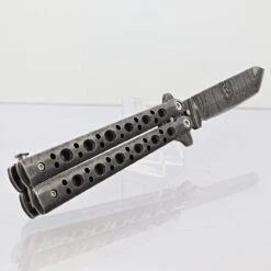 Steel Coal Strike Butterfly Knife | Damascus Steel Tanto Point Blade -Knife Sales Store BF2138 D2 05 35014.1691079620