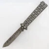 Steel Coal Strike Butterfly Knife | Damascus Steel Tanto Point Blade -Knife Sales Store BF2138 D2 01317.1691079620