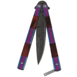 Double Feature Damascus Steel Heavy Duty Fanning Butterfly Knife -Knife Sales Store BF2273 D1 70976.1633554582