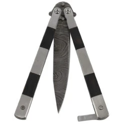 Horror Show Damascus Steel Heavy Duty Fanning Butterfly Knife -Knife Sales Store BF2274 D1 50510.1633555461