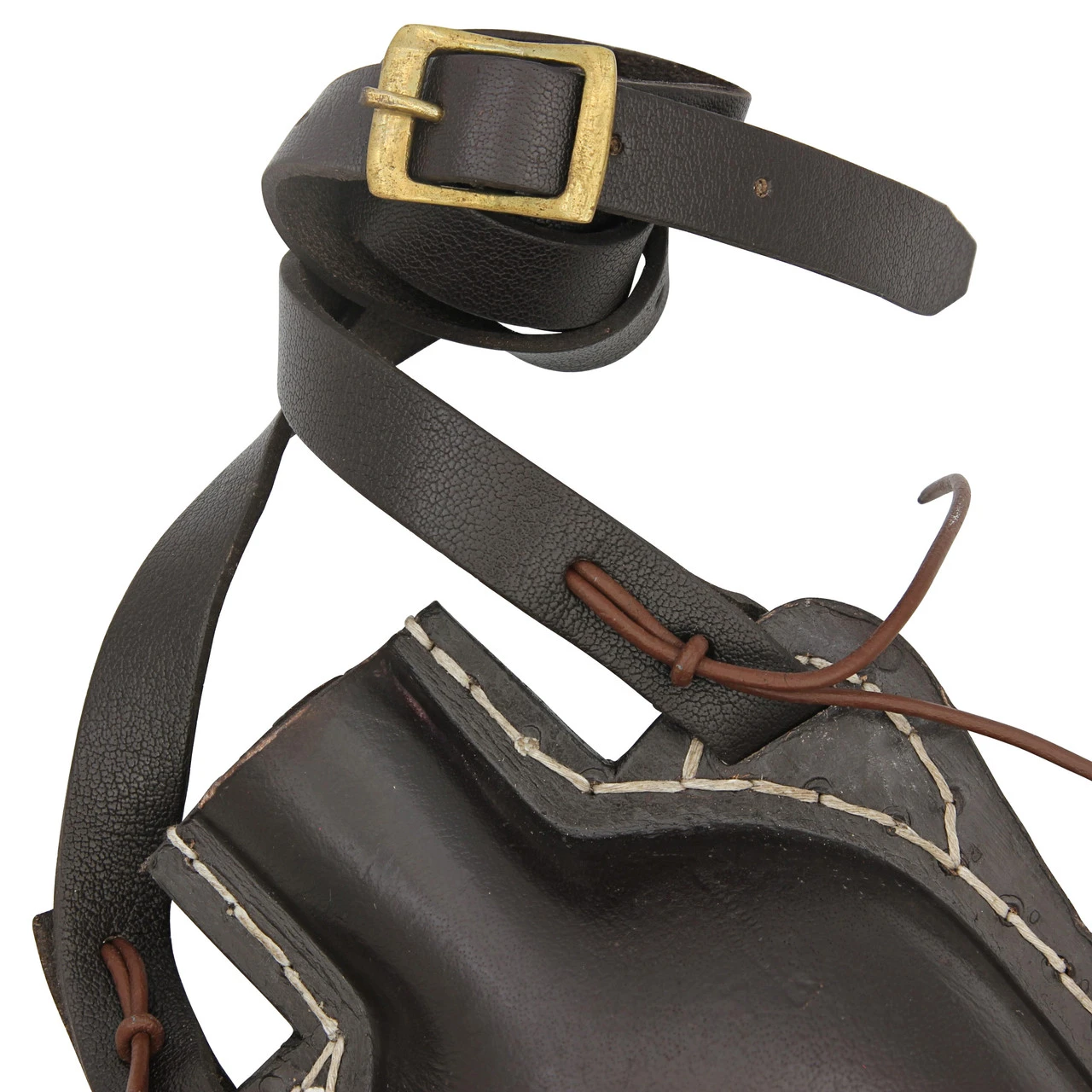 Hoof It 48 Oz. Natural Handmade Dark Brown Genuine Leather Drinking Bottle Canteen W/ Leather Shoulder Strap & Wooden Stopper 4 Hoof It 48 Oz. Natural Handmade Dark Brown Genuine Leather Drinking Bottle Canteen W/ Leather Shoulder Strap & Wooden Stopper - Image 2