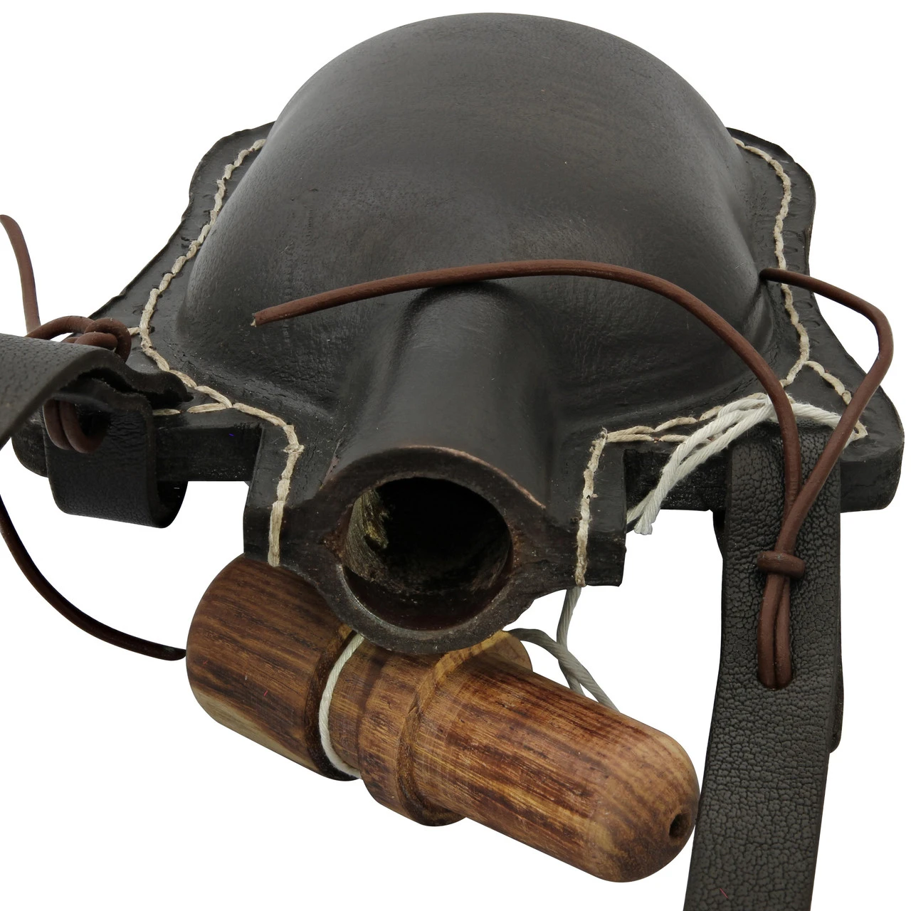 Hoof It 48 Oz. Natural Handmade Dark Brown Genuine Leather Drinking Bottle Canteen W/ Leather Shoulder Strap & Wooden Stopper 6 Hoof It 48 Oz. Natural Handmade Dark Brown Genuine Leather Drinking Bottle Canteen W/ Leather Shoulder Strap & Wooden Stopper - Image 4