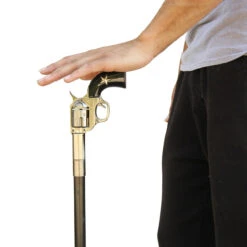 Quickdraw Outlaw Colt 45 Sword Cane W/ Free-Spinning Chamber -Knife Sales Store CS9018 71878.1681133746