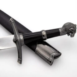 Emperor’s Summit Lion Pommel Medieval Arming Dagger Historical Reenactment Knightly Cosplay Costume Knife W/ Hard Scabbard -Knife Sales Store DG2712 11918.1680794560