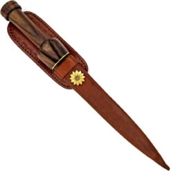 Divine Judgement Ornate Damascus Steel Ceremonial Dagger | Leather Sheath Included -Knife Sales Store DGD2945 15509.1661454091