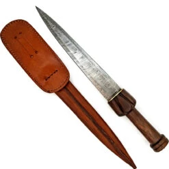 Divine Judgement Ornate Damascus Steel Ceremonial Dagger | Leather Sheath Included -Knife Sales Store DGD2945 63558.1661454092