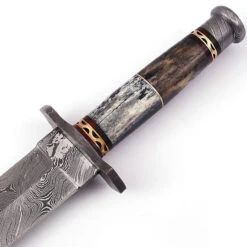 Legion Of The Damned Damascus Steel Dagger With Leather Sheath 9 Legion Of The Damned Damascus Steel Dagger With Leather Sheath -Knife Sales Store DHK2247 29339.1584023191