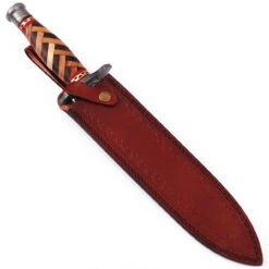 Arabian Nights Damascus Steel Dagger With Leather Sheath -Knife Sales Store DHK2248 45447.1582369893