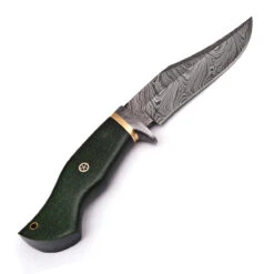 Alligator Gutter Damascus Steel Clip Point Hunting Knife Sheath Included -Knife Sales Store DHK2281 66737.1595358368