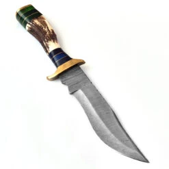 Cacophonous Forest Fixed Blade Clip Point Damascus Outdoor Hunting Knife | Hunt For Life -Knife Sales Store DHK2681 71966.1645629925