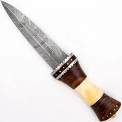 Tribal Totem Damascus Spear Point Fixed Blade Knife -Knife Sales Store DHK2761 42681.1648568729