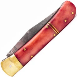 Bone Divination Damascus Clip Point Automatic Switchblade Lever Lock Knife -Knife Sales Store DLV2800 94941.1649257334