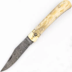 Veil Aflame Lever Lock Damascus Clip Point Switchblade -Knife Sales Store DLV2897 42050.1653485152