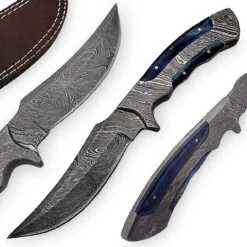 Damascus Rio Grande Lone Rider Full Tang Knife -Knife Sales Store DM2023BLW 21576.1564503914