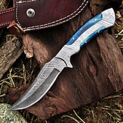Damascus Rio Grande Lone Rider Full Tang Knife -Knife Sales Store DM2023BLW 35063.1564503914