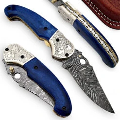 Damascus Steel Ancient Origins Handmade Pocket Knife -Knife Sales Store DM2041 45008.1564503950