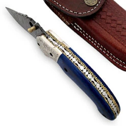 Damascus Steel Ancient Origins Handmade Pocket Knife -Knife Sales Store DM2041 25581.1564503950