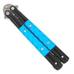 Azure Sky Butterfly Knife With Hard ABS Sheath | Damascus Steel | Drop Point Blade -Knife Sales Store GBS40 D1 39810.1691164217