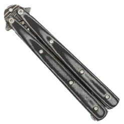 Micarta Simple Butterfly Black Knife | Damascus Steel Blade | Drop Point -Knife Sales Store GBS50 D1 05 14431.1691433816