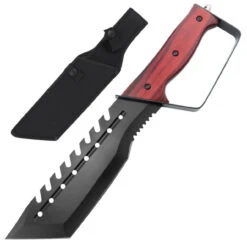 Edge Of Sanity Full Tang Knife With Glass Breaker And Handguard -Knife Sales Store HK1775W 67221.1564503251
