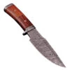 Oracle Woodsman Damascus Steel Hunting Knife Wooden Handle Sheath Included -Knife Sales Store HKD2269 17342.1595347997