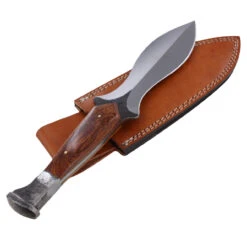 Dusk Rites Ceremonial Railroad Spike Knife | Wood Handle Full Tang Double Edged Functional Sharpened Hand Upcycled Forged Dagger -Knife Sales Store HKP3002 47657.1675805246