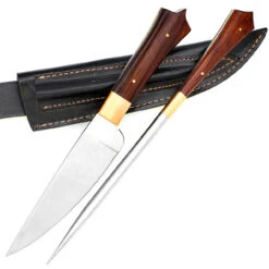 Hand Forged Outdoor Camping Grilling Utensil Knife & Rod Set | Genuine Bovine Leather Sheath Included 8 Hand Forged Outdoor Camping Grilling Utensil Knife & Rod Set | Genuine Bovine Leather Sheath Included -Knife Sales Store HKP3066 94007.1687524188