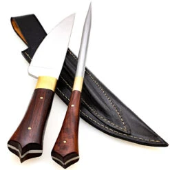 Hand Forged Outdoor Camping Grilling Utensil Knife & Rod Set | Genuine Bovine Leather Sheath Included 9 Hand Forged Outdoor Camping Grilling Utensil Knife & Rod Set | Genuine Bovine Leather Sheath Included -Knife Sales Store HKP3066 21879.1687524188