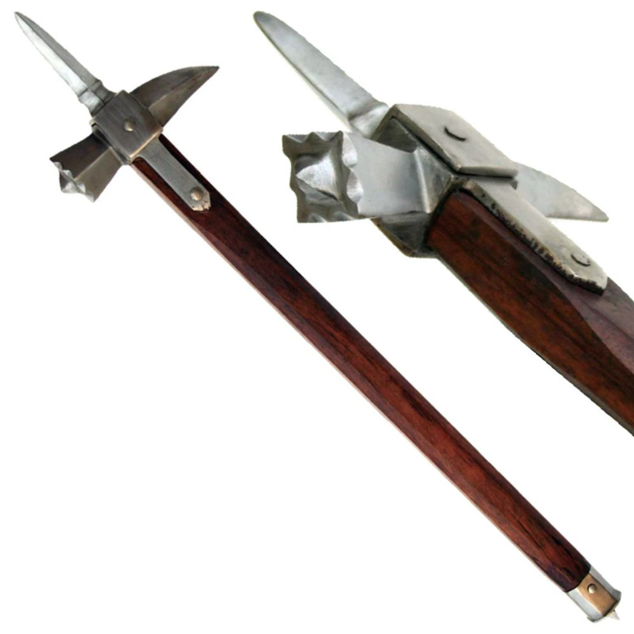Medieval Functional Spiked Lucerne War Hammer 3 Medieval Functional Spiked Lucerne War Hammer