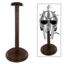 Round Base Wooden Helmet Stand -Knife Sales Store IN2299 06134.1564501753