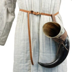 XL Drinking Horn With Brown Leather Belt Frog -Knife Sales Store IN4200LHBR 14469.1564501895
