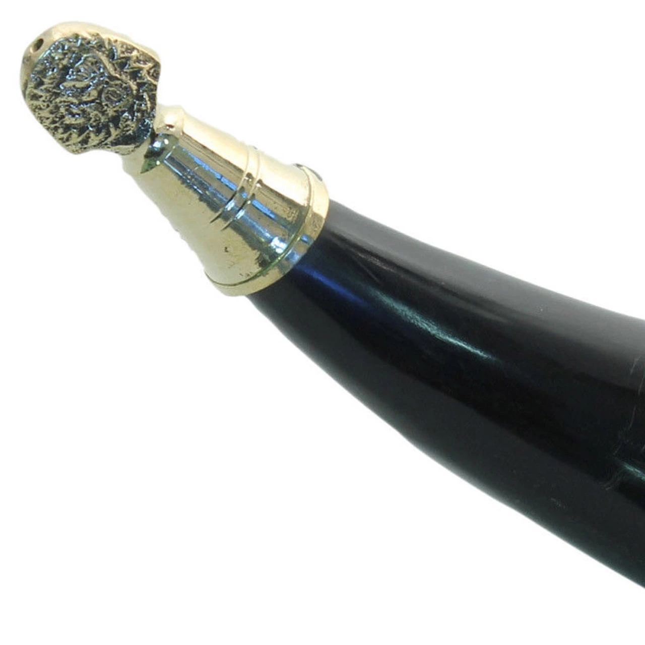 Brass Adorned Medieval Drinking Horn 5 Brass Adorned Medieval Drinking Horn - Image 3