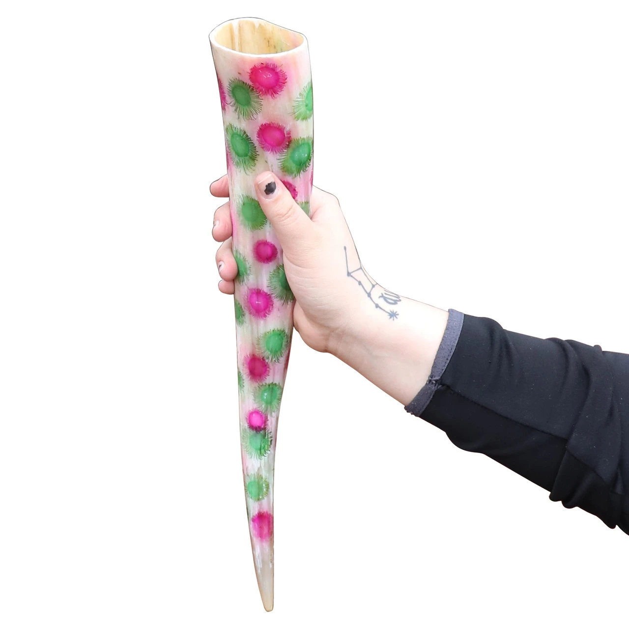 Fireworks Fly Celebratory Medieval Drinking Horn With Holster 4 Fireworks Fly Celebratory Medieval Drinking Horn With Holster - Image 2