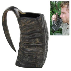 Norse Journeyman Water Buffalo Horn Drinking Mug -Knife Sales Store IN4437 37145.1564503514