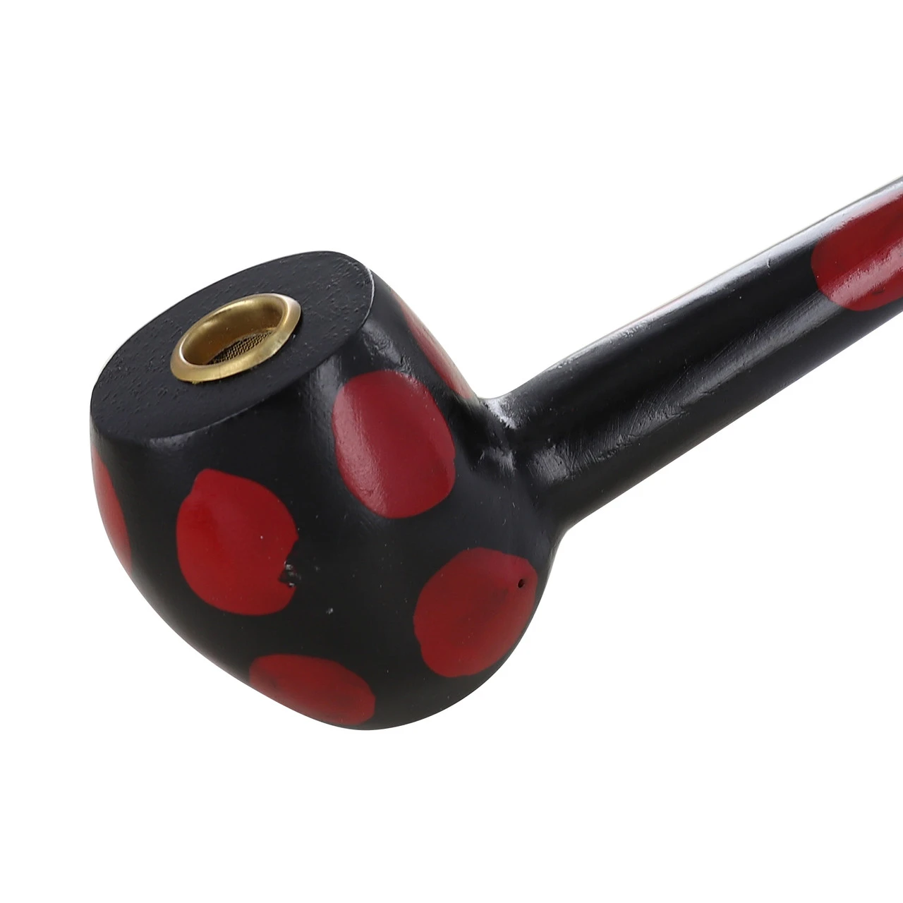 Ladybug Wizard Long Spotted Tobacco Pipe 4 Ladybug Wizard Long Spotted Tobacco Pipe - Image 2