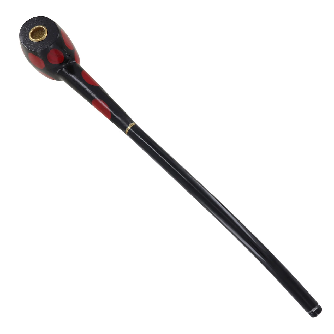 Ladybug Wizard Long Spotted Tobacco Pipe 5 Ladybug Wizard Long Spotted Tobacco Pipe - Image 3