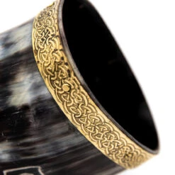 Roaring Thunderclap Viking Gjallarhorn Blowing Horn W/ Brass Detailing -Knife Sales Store IN60609 79670.1674072403