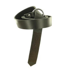 Handmade Leather Farmers Weave Viking Belt Black