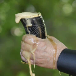 The Hooded Raven ™ Ceremonial Viking Drinking Horn Cup Canvas Bag Included -Knife Sales Store IN60814 42521.1598026187