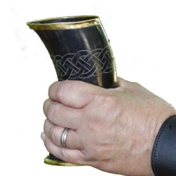 The Hooded Raven ™ Ceremonial Viking Drinking Horn Cup Canvas Bag Included -Knife Sales Store IN60814 61748.1598026187