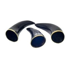 The Hooded Raven ™ 3-Piece Drinking Horn Shot Set Canvas Bag Carrier Included -Knife Sales Store IN60831 21781.1598037483